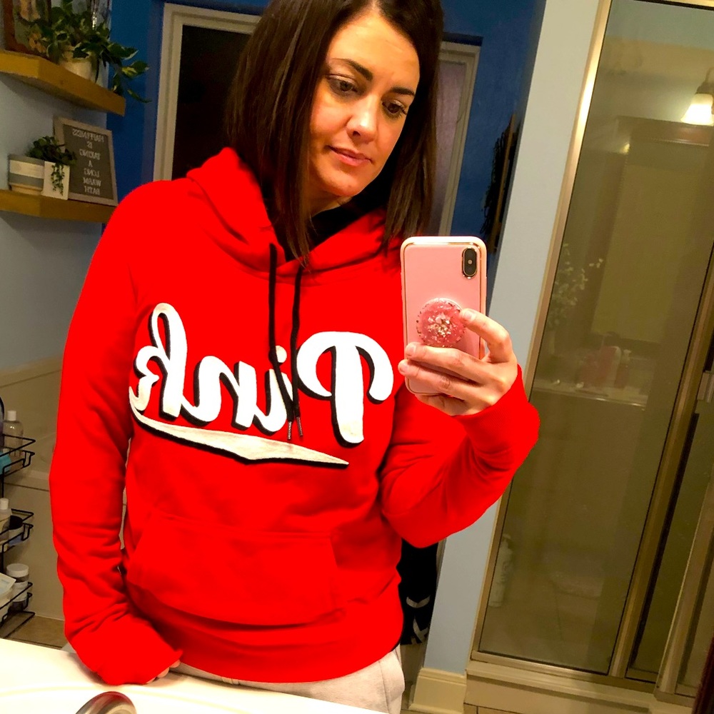 Victoria’s Secret PINK red sweatshirt/hoodie Size S